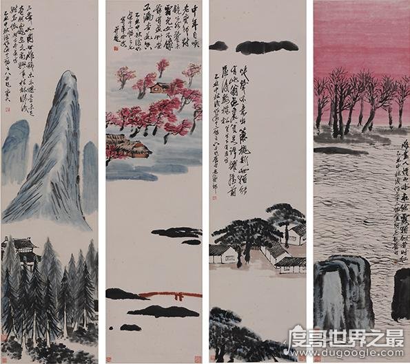 9.3亿最贵中国艺术品顺利成交 齐白石的《山水十二条屏》